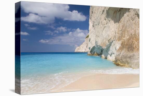 Limestone Cliffs Towering Above Turquoise Sea, Navagio Bay, Anafonitria-Ruth Tomlinson-Stretched Canvas