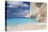 Limestone Cliffs Towering Above Turquoise Sea, Navagio Bay, Anafonitria-Ruth Tomlinson-Stretched Canvas