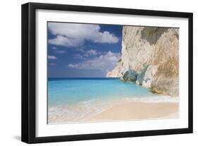 Limestone Cliffs Towering Above Turquoise Sea, Navagio Bay, Anafonitria-Ruth Tomlinson-Framed Photographic Print