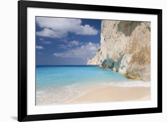 Limestone Cliffs Towering Above Turquoise Sea, Navagio Bay, Anafonitria-Ruth Tomlinson-Framed Photographic Print