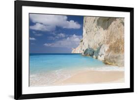 Limestone Cliffs Towering Above Turquoise Sea, Navagio Bay, Anafonitria-Ruth Tomlinson-Framed Photographic Print