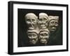 Limestone Cut Off Heads, from Oppidum at Entremont-null-Framed Giclee Print