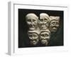 Limestone Cut Off Heads, from Oppidum at Entremont-null-Framed Giclee Print