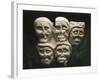 Limestone Cut Off Heads, from Oppidum at Entremont-null-Framed Giclee Print