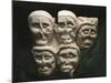 Limestone Cut Off Heads, from Oppidum at Entremont-null-Mounted Giclee Print