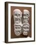 Limestone Cut Off Heads, from Oppidum at Entremont-null-Framed Giclee Print