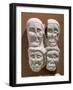 Limestone Cut Off Heads, from Oppidum at Entremont-null-Framed Giclee Print