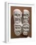 Limestone Cut Off Heads, from Oppidum at Entremont-null-Framed Giclee Print