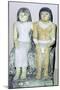 Limestone Egyptian statue of a man and his wife. Artist: Unknown-Unknown-Mounted Giclee Print