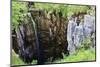 Limestone Formations and Waterfall at Buttertubs on the Pass from Wensleydale to Swaldale-Mark Sunderland-Mounted Photographic Print