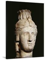 Limestone Head of Cleopatra I or II-null-Stretched Canvas