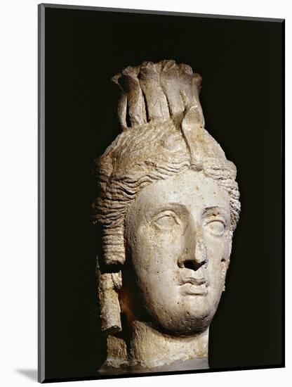 Limestone Head of Cleopatra I or II-null-Mounted Giclee Print