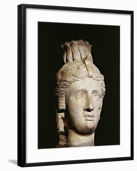 Limestone Head of Cleopatra I or II-null-Framed Giclee Print