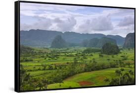 Limestone Hill, Farming Land in Vinales Valley, UNESCO World Heritage Site, Cuba-Keren Su-Framed Stretched Canvas