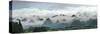 Limestone hills in mist, Xingping, Yangshuo, Guangxi, China-Keren Su-Stretched Canvas