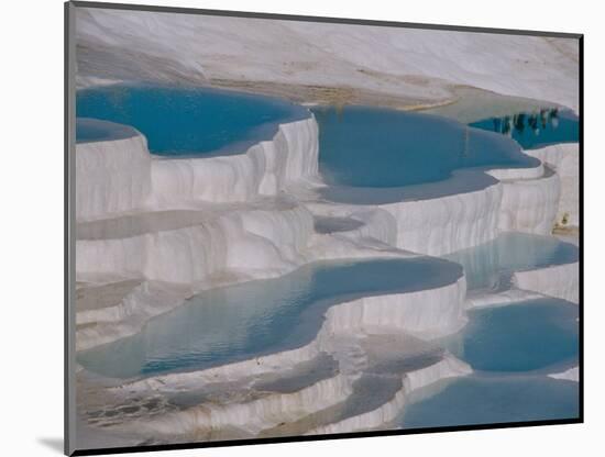 Limestone Hot Springs and Reflection of Tourists, Cotton Castle, Pamukkale, Turkey-Cindy Miller Hopkins-Mounted Photographic Print