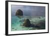 Limestone Islands Surrounded by a Coral Reef in Raja Ampat-Stocktrek Images-Framed Photographic Print