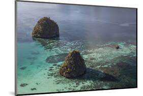 Limestone Islands Surrounded by a Coral Reef in Raja Ampat-Stocktrek Images-Mounted Photographic Print