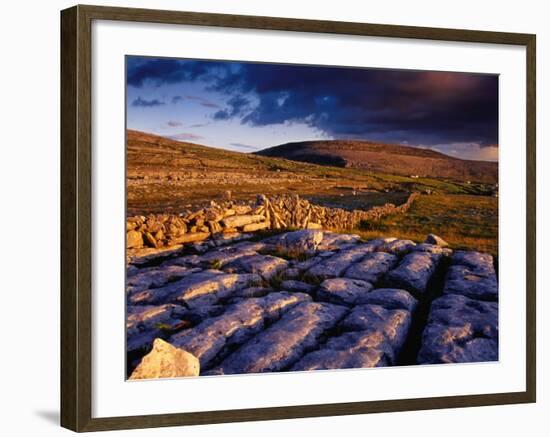 Limestone Landscape of the Burren Near Fanore, Burren, County Clare, Ireland-Gareth McCormack-Framed Photographic Print