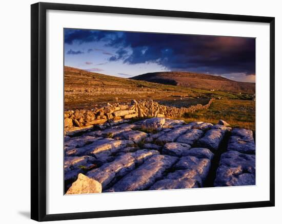 Limestone Landscape of the Burren Near Fanore, Burren, County Clare, Ireland-Gareth McCormack-Framed Photographic Print