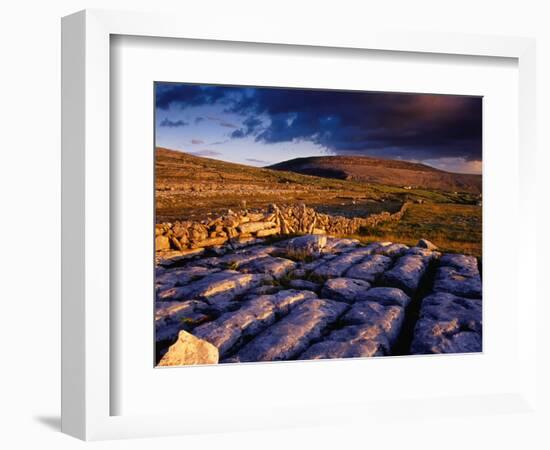 Limestone Landscape of the Burren Near Fanore, Burren, County Clare, Ireland-Gareth McCormack-Framed Photographic Print