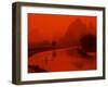 Limestone Mountains, Li River Fishermen, Yangshou, Guilin, China-Bill Bachmann-Framed Photographic Print