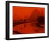 Limestone Mountains, Li River Fishermen, Yangshou, Guilin, China-Bill Bachmann-Framed Photographic Print