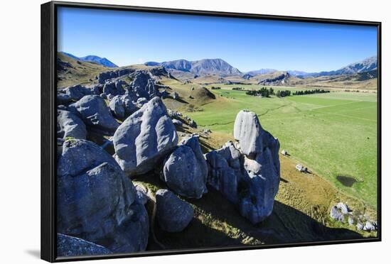 Limestone Outcrops on Castle Hill, Canterbury, South Island, New Zealand, Pacific-Michael-Framed Photographic Print