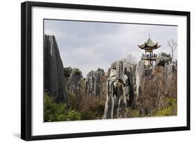 Limestone Pinnacles in Shilin, Stone Forest, at Lunan, Yunnan, China, Asia-Bruno Morandi-Framed Photographic Print