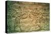 Limestone Relief Showing Hittite Soldiers, Temple of Abu Simbel, Egypt, 14th-13th Century Bc-null-Stretched Canvas