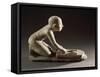 Limestone Statue of Baker at Work-null-Framed Stretched Canvas