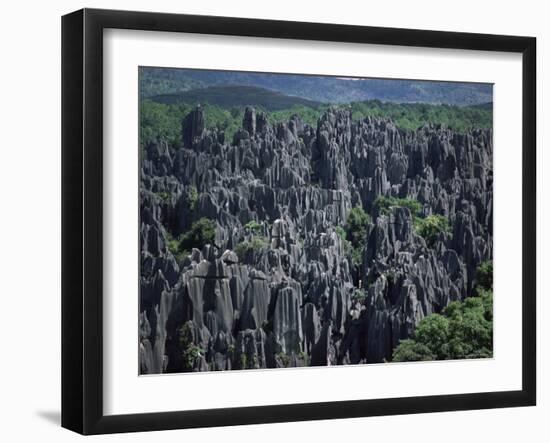 Limestone Stone Forest, Near Kunming, Yunnan Province, China-Occidor Ltd-Framed Photographic Print