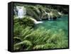 Limestone Waterfall, Semuc Champey, Guatemala, Central America-Colin Brynn-Framed Stretched Canvas