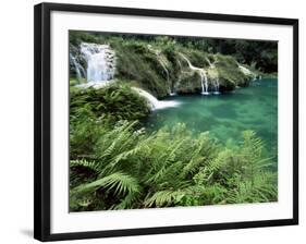 Limestone Waterfall, Semuc Champey, Guatemala, Central America-Colin Brynn-Framed Photographic Print