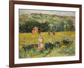 Limetz Meadow, 1887-Claude Monet-Framed Giclee Print