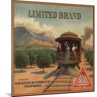 Limited Brand - California - Citrus Crate Label-Lantern Press-Mounted Art Print