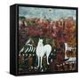 Limoges Enamel Plaque Illustrating Virgil's Aeneid, the Trojan Horse Releasing it's Greek Soldiers-null-Framed Stretched Canvas