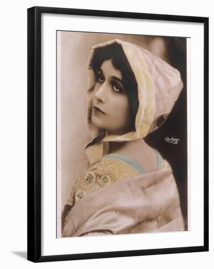 Lina Cavalieri Italian Singer Wearing a Bonnet-null-Framed Photographic Print