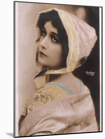 Lina Cavalieri Italian Singer Wearing a Bonnet-null-Mounted Photographic Print