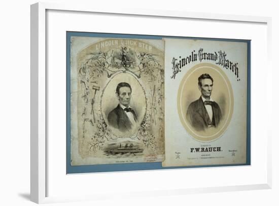 Lincoln 1860 Campaign Sheet Music-David J. Frent-Framed Photographic Print