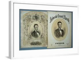 Lincoln 1860 Campaign Sheet Music-David J. Frent-Framed Photographic Print