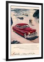 Lincoln 1950 - Beach Ad-null-Framed Premium Giclee Print