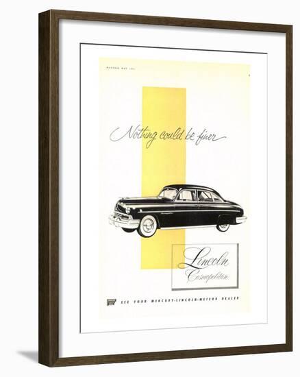 Lincoln 1951 Cosmopolitan-null-Framed Art Print