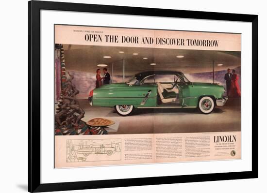 Lincoln 1953 Discover Tomorrow-null-Framed Premium Giclee Print