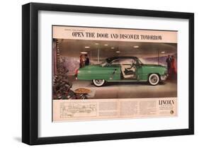 Lincoln 1953 Discover Tomorrow-null-Framed Art Print