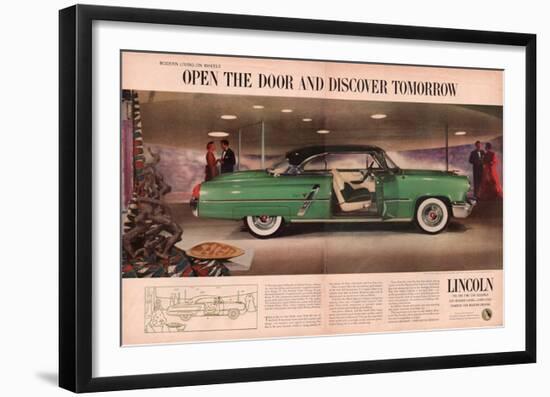 Lincoln 1953 Discover Tomorrow-null-Framed Art Print