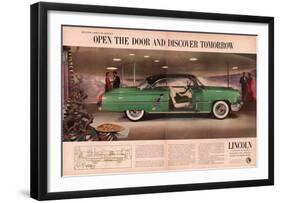 Lincoln 1953 Discover Tomorrow-null-Framed Art Print