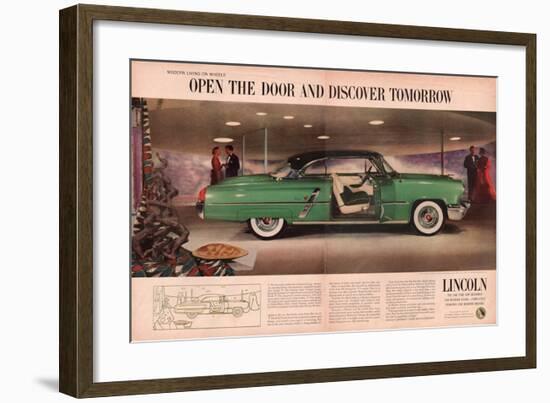 Lincoln 1953 Discover Tomorrow-null-Framed Art Print