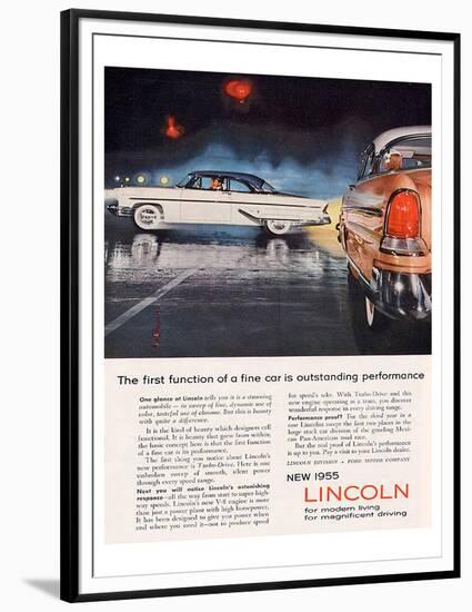 Lincoln 1955 Performance-null-Framed Premium Giclee Print