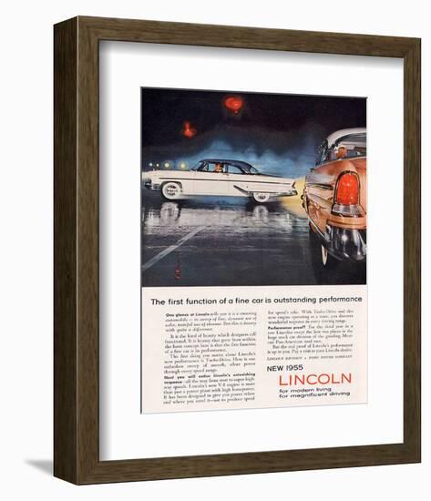 Lincoln 1955 Performance-null-Framed Art Print